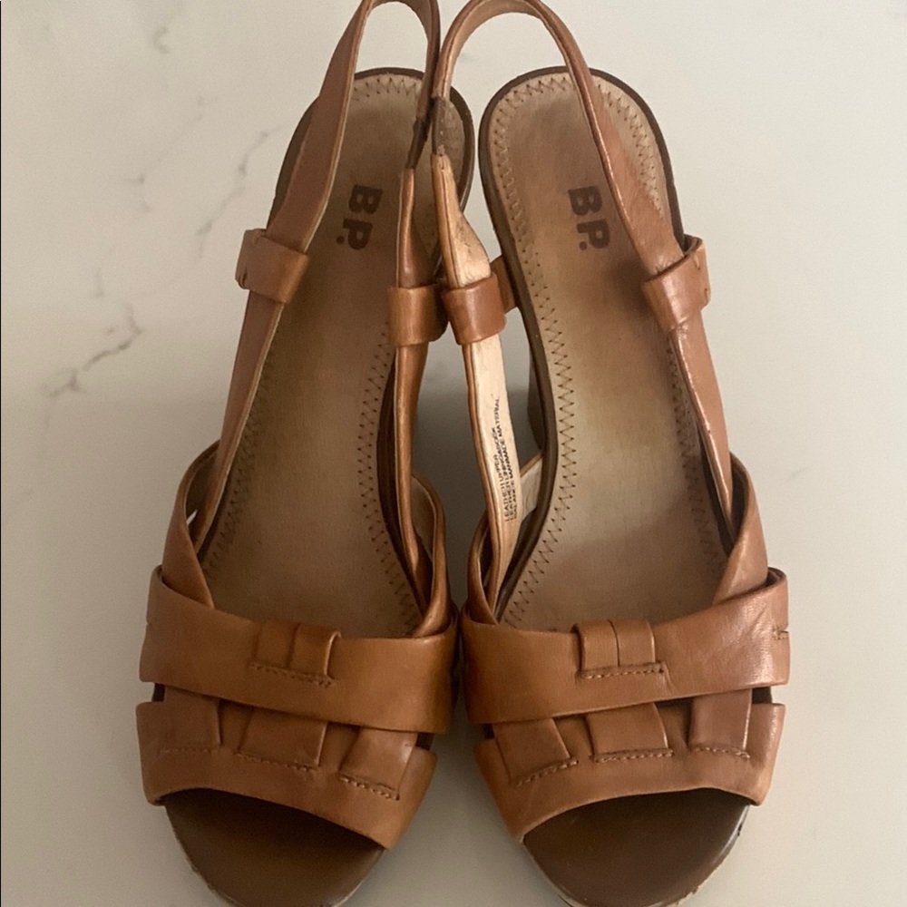BP Women's Tan Slingback Sandals
